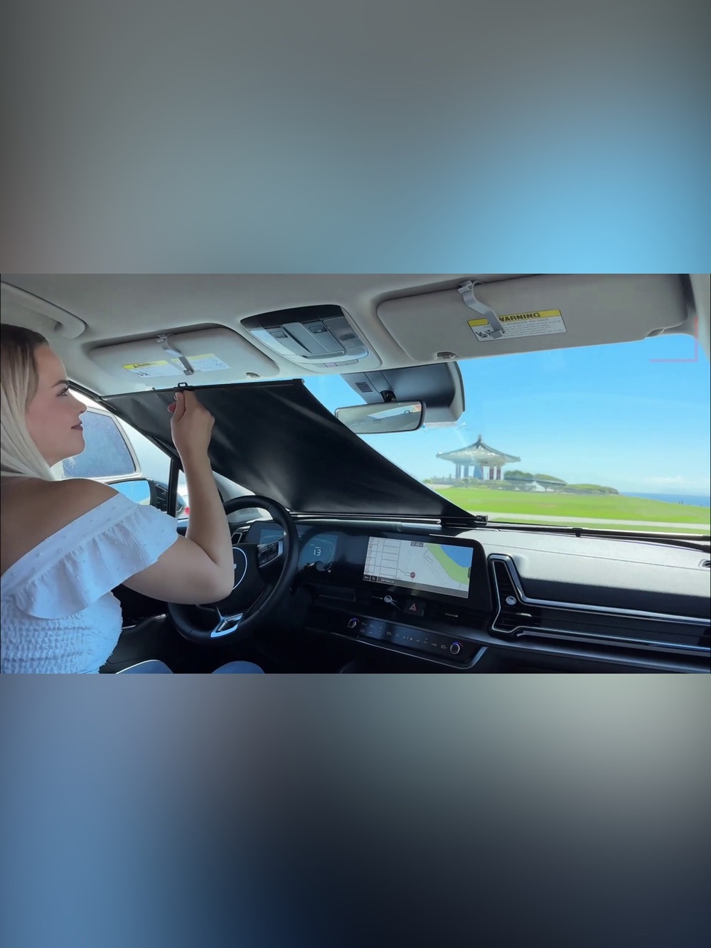 Parcshade is a patented dashboard sun shade for cars